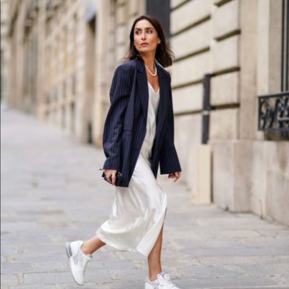 White slip dress